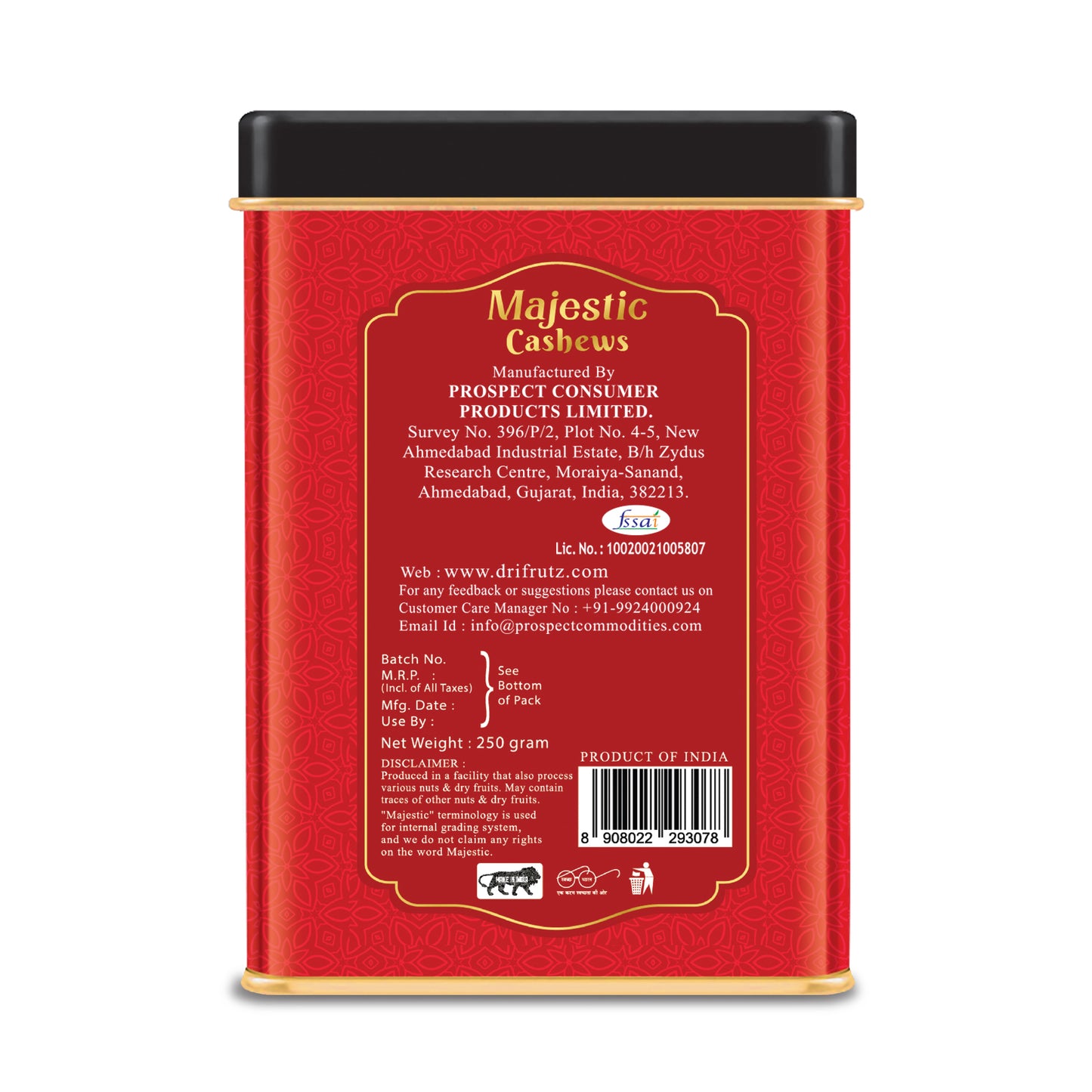 Majestic Cashews - 250 gm