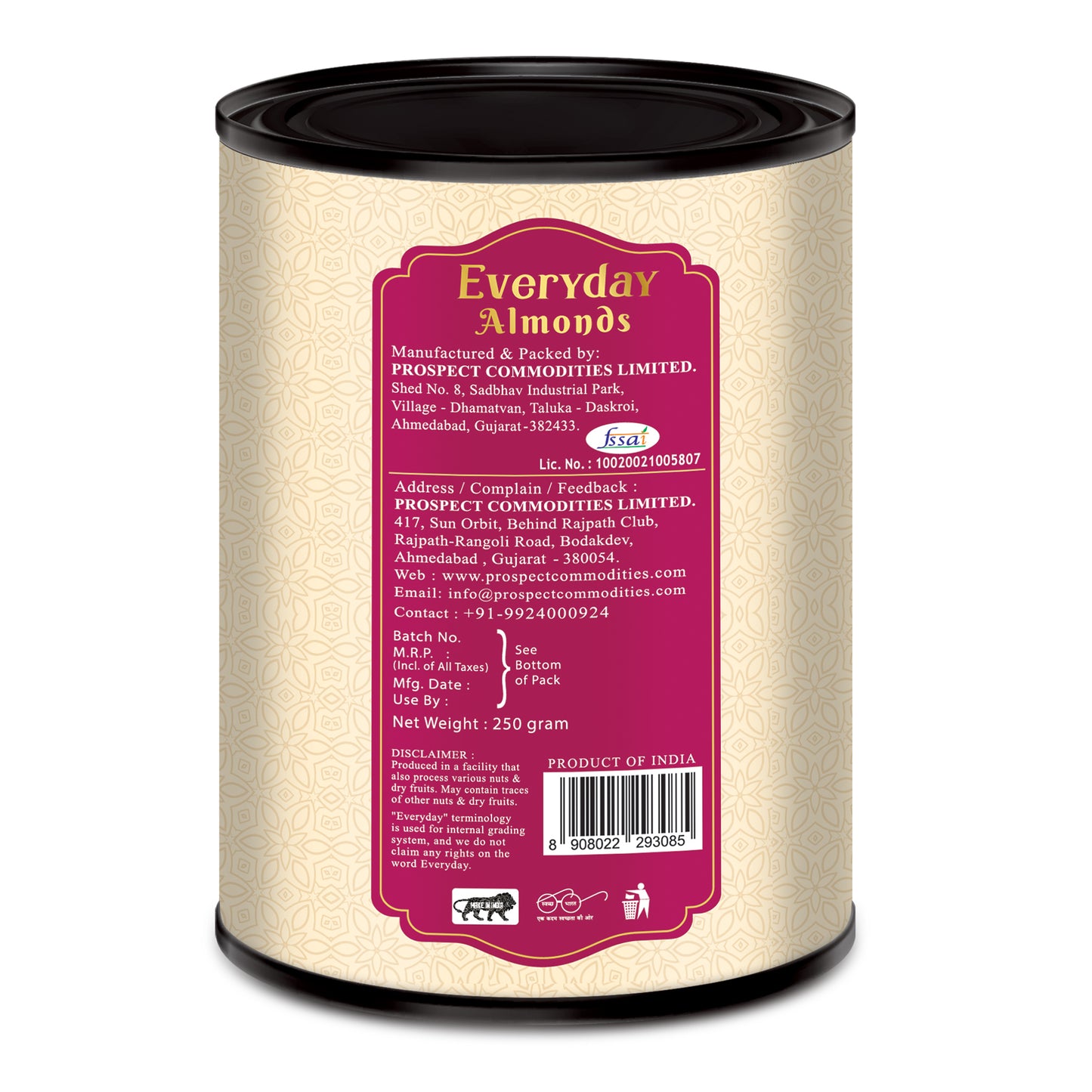 Everyday Almonds - 250gm