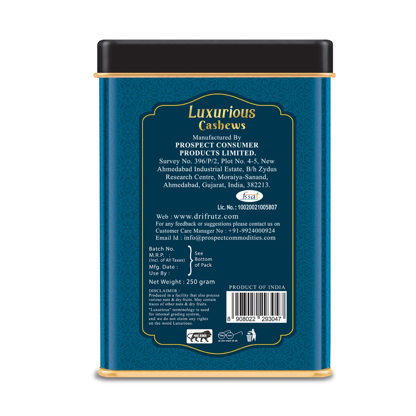 Luxurious Cashews - 250 gm