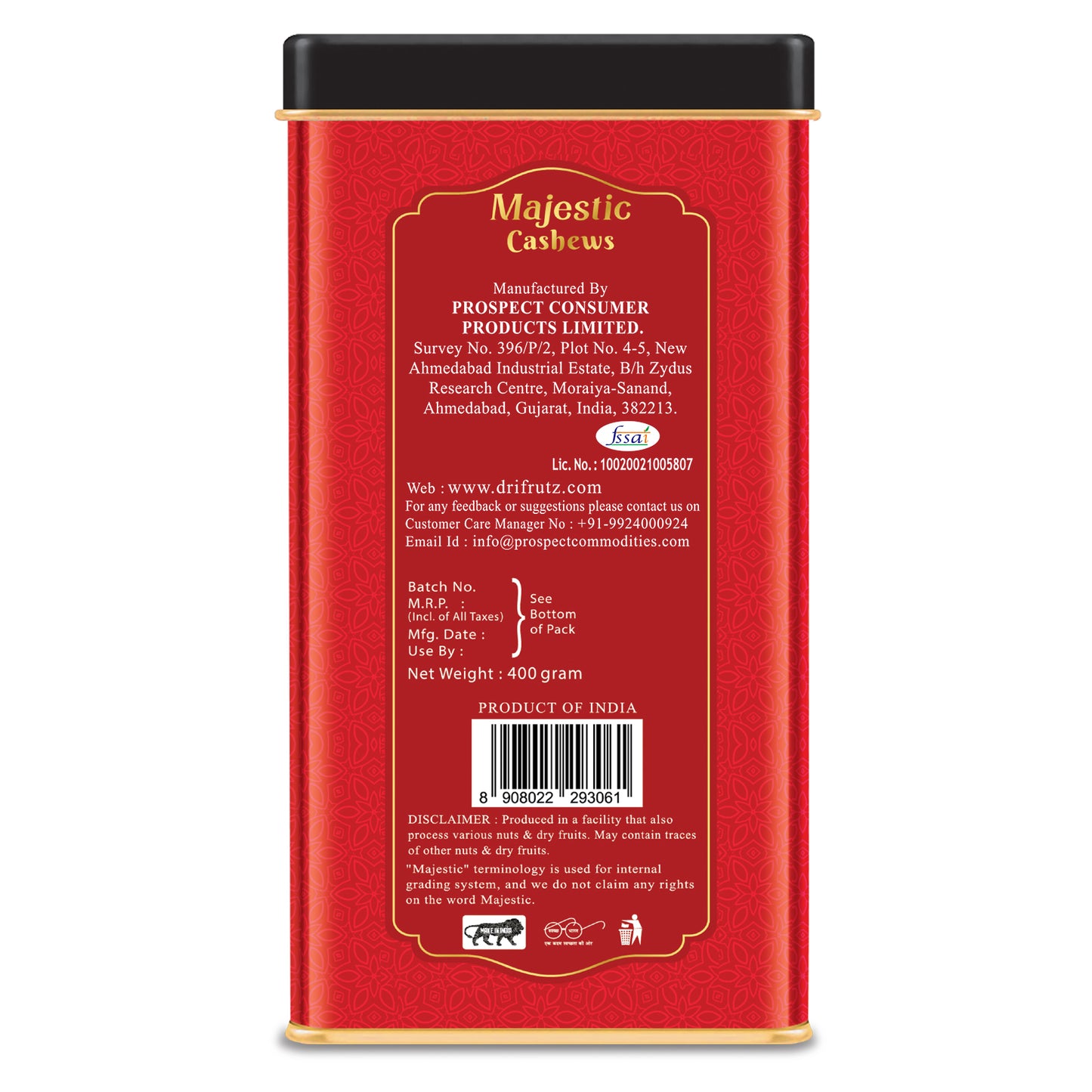 Majestic Cashews - 400 gm