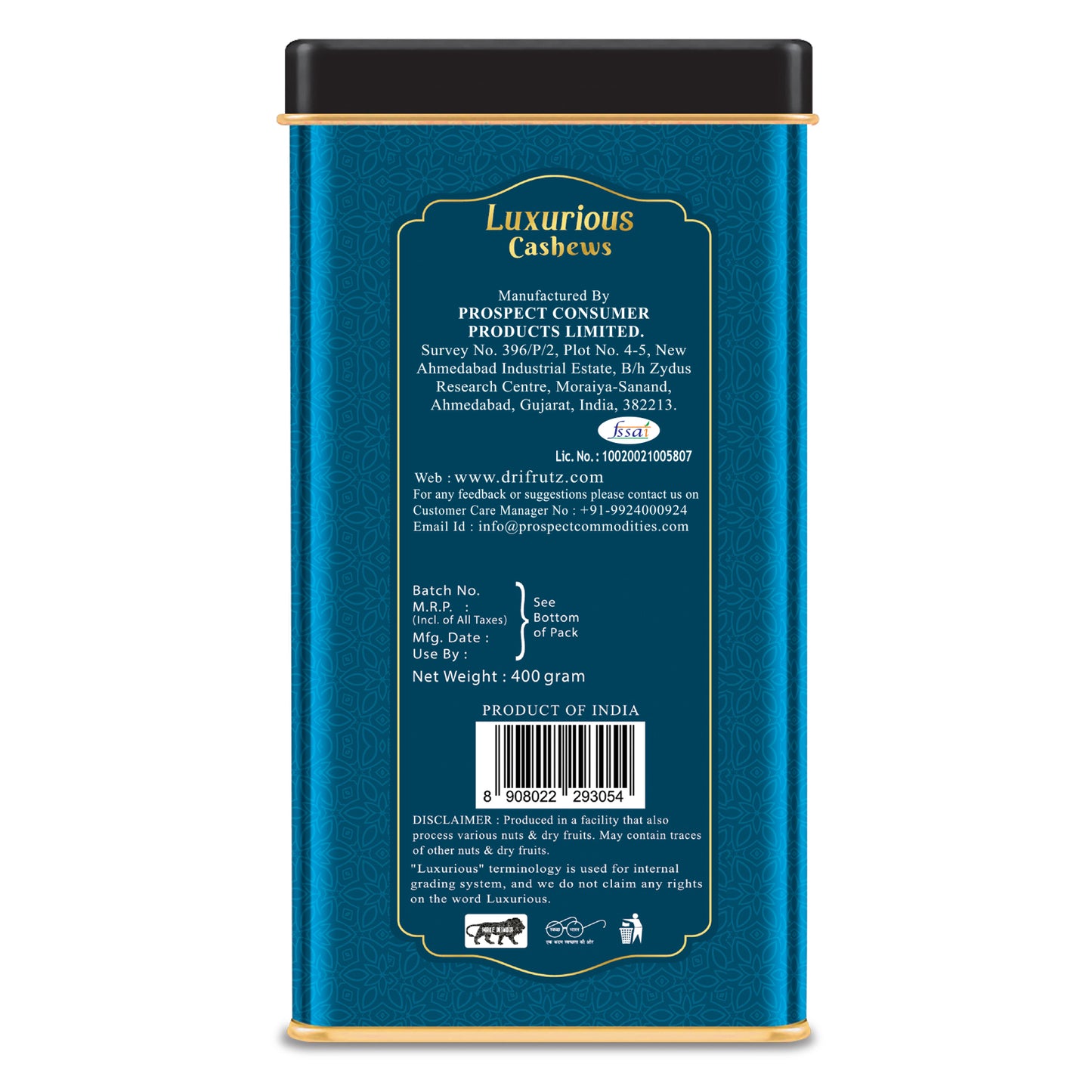 Luxurious Cashews - 400 gm
