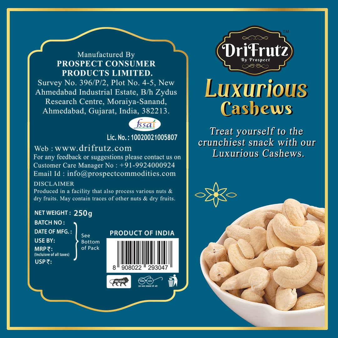 Luxurious Cashews - 250 gm
