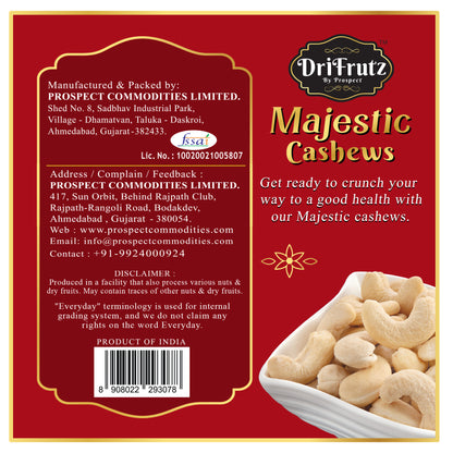 Majestic Cashews-250 gm - DriFrutz