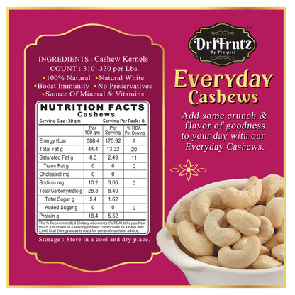 Everyday Cashew - 400gm - DriFrutz